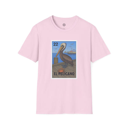 Pelican Lotería Unisex - Soft Style U.S. Cotton T-Shirt (El Pelícano)