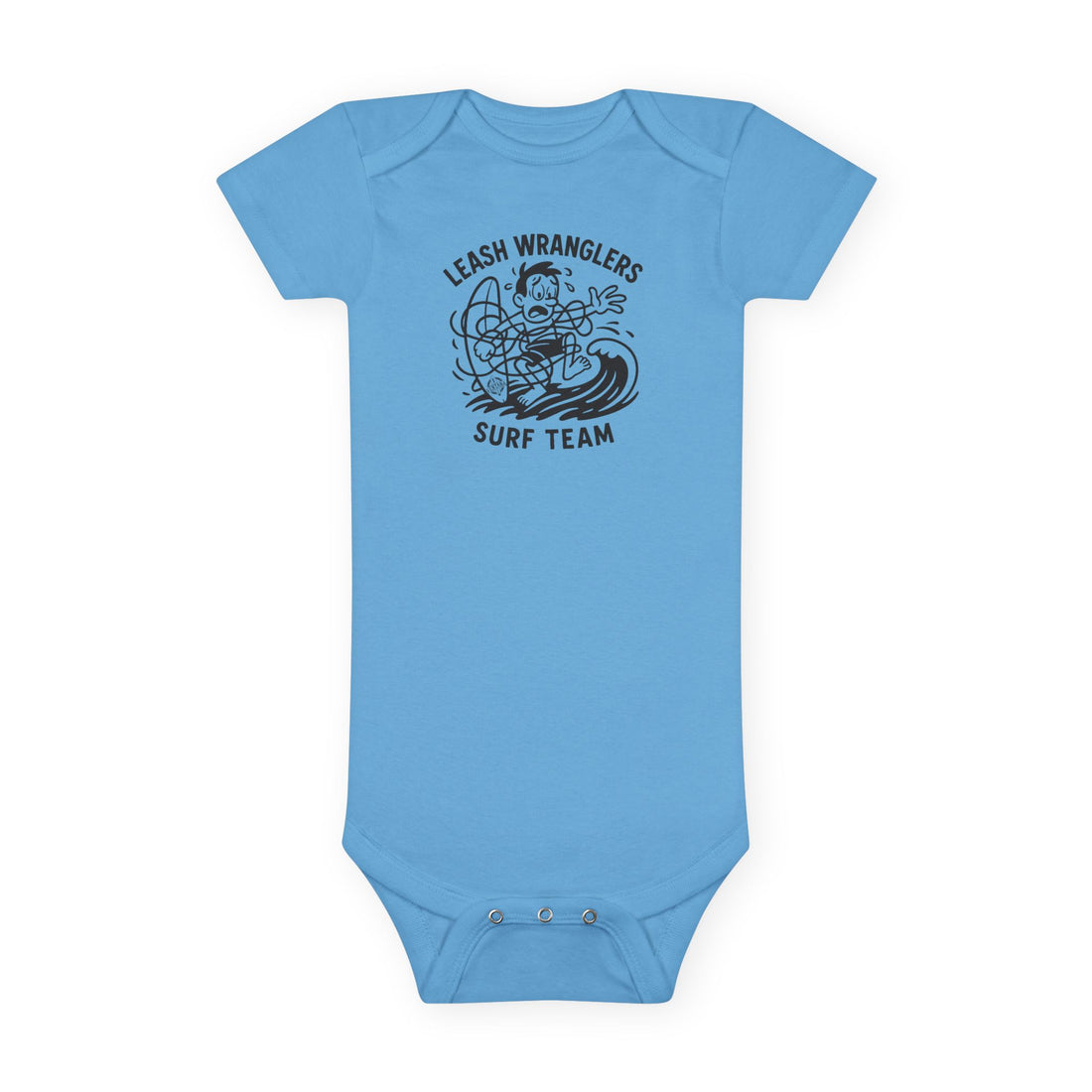 Leash Wranglers Surf Team - Baby Short Sleeve 100% Cotton Onesie