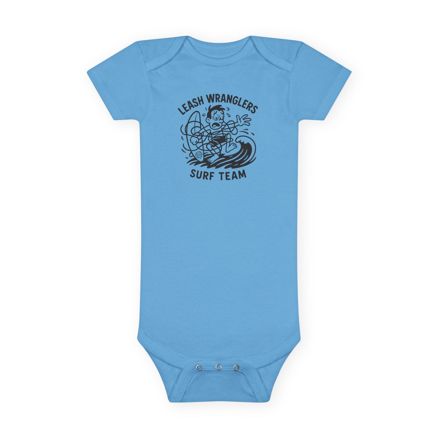 Leash Wranglers Surf Team - Baby Short Sleeve 100% Cotton Onesie
