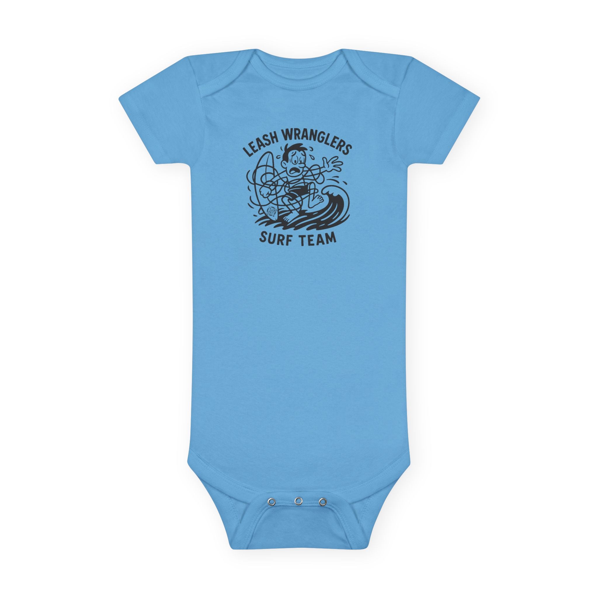 Leash Wranglers Surf Team - Baby Short Sleeve 100% Cotton Onesie
