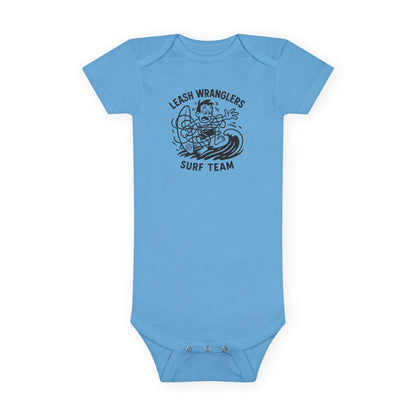 Leash Wranglers Surf Team - Baby Short Sleeve 100% Cotton Onesie