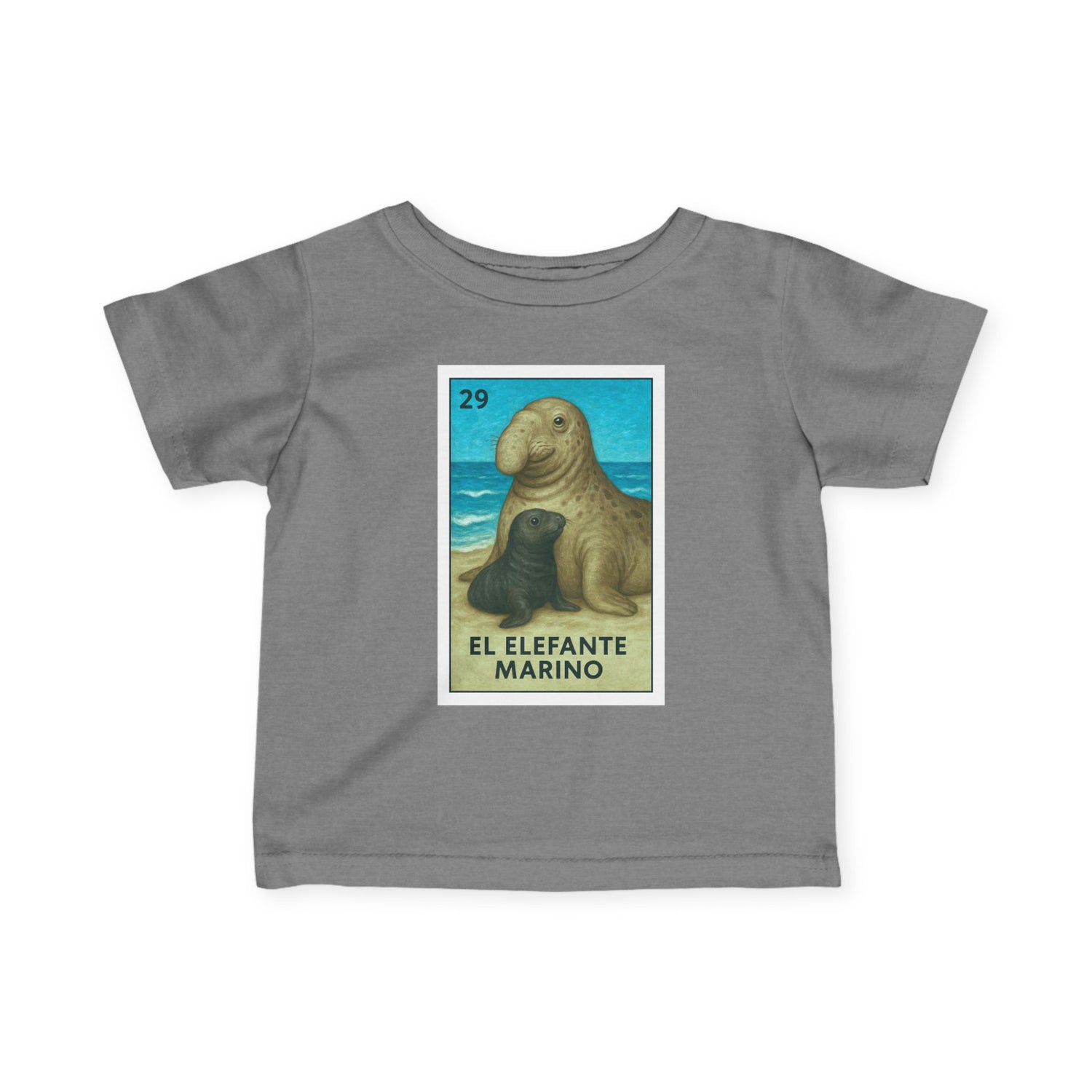 Elephant Seal Lotería - Infant 100% Cotton T-Shirt (El Elefante Marino)