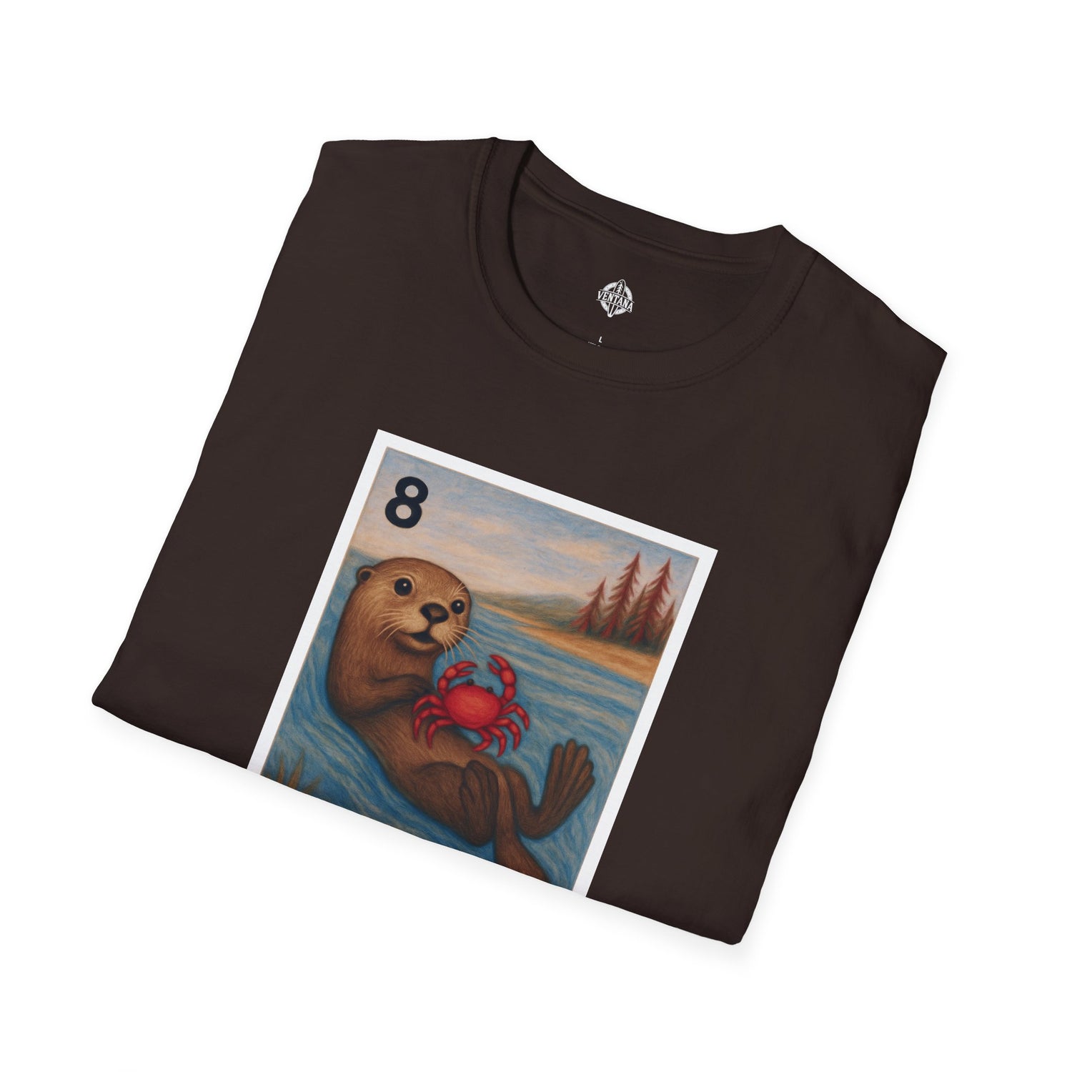 Sea Otter Lotería Unisex - Soft Style U.S. Cotton T-Shirt (La Nutria)