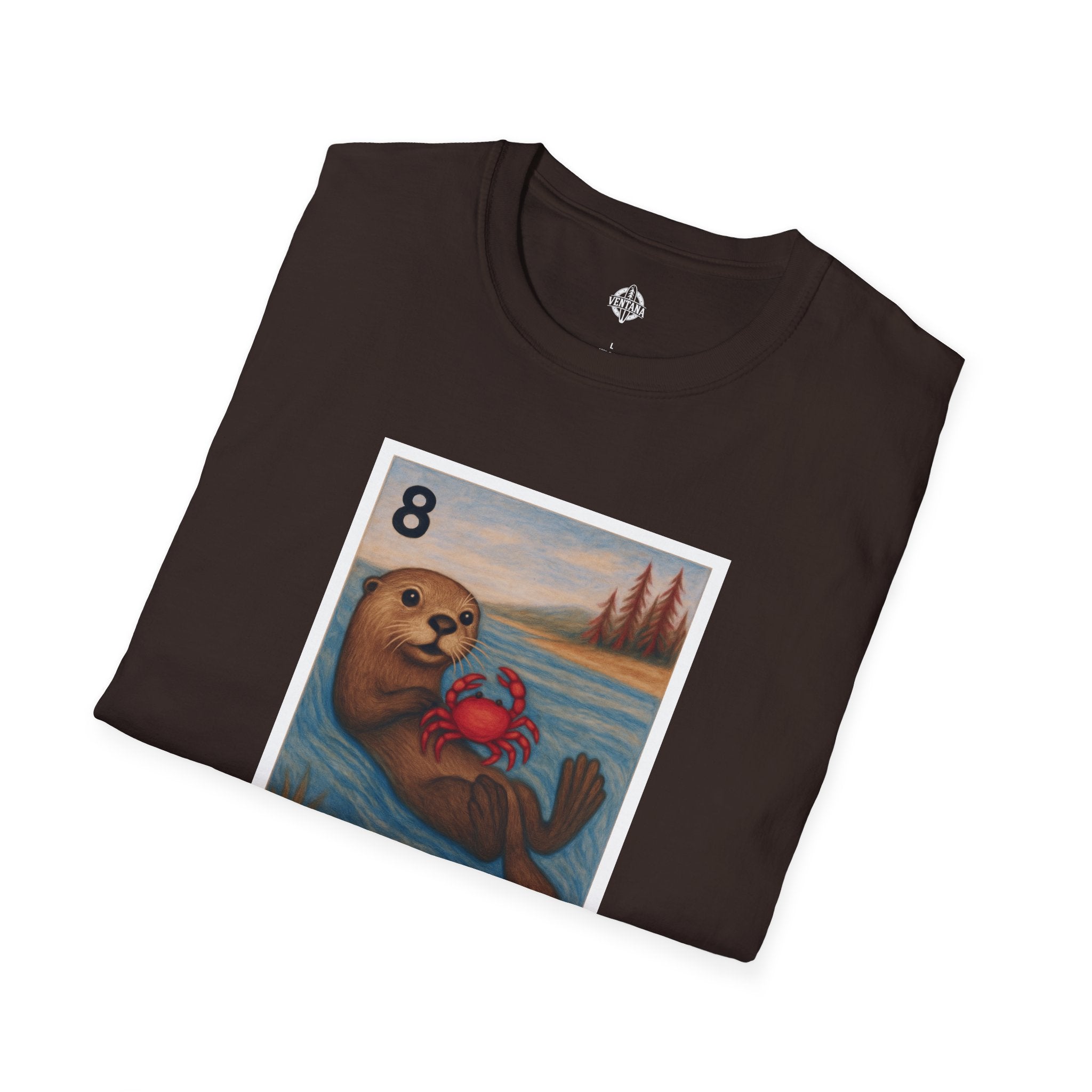 Sea Otter Lotería Unisex - Soft Style U.S. Cotton T-Shirt (La Nutria)