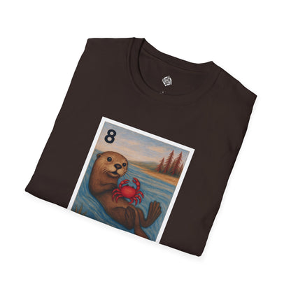 Sea Otter Lotería Unisex - Soft Style U.S. Cotton T-Shirt (La Nutria)
