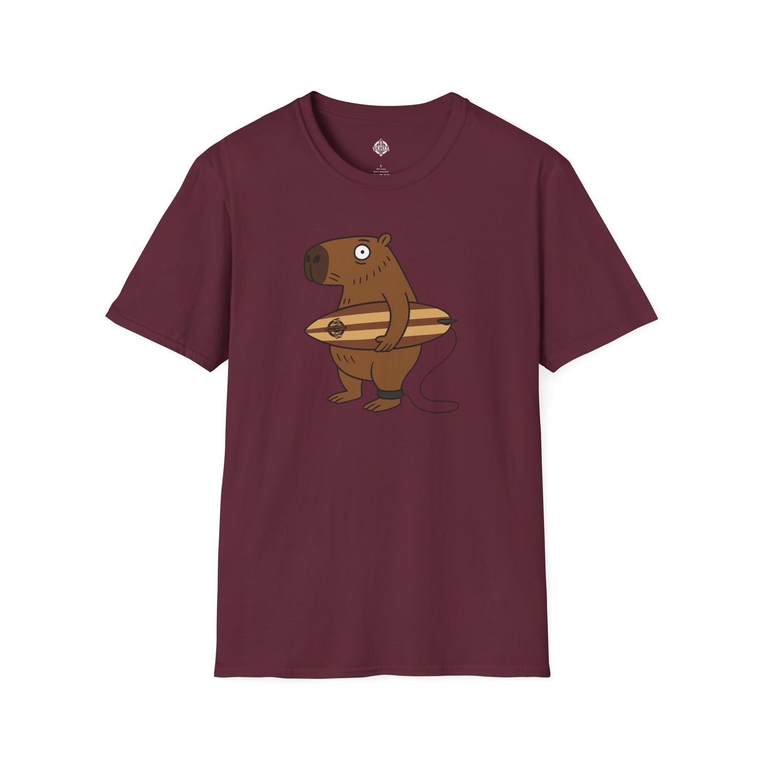 Capybara Surfer Unisex - Soft Style U.S. Cotton T-Shirt