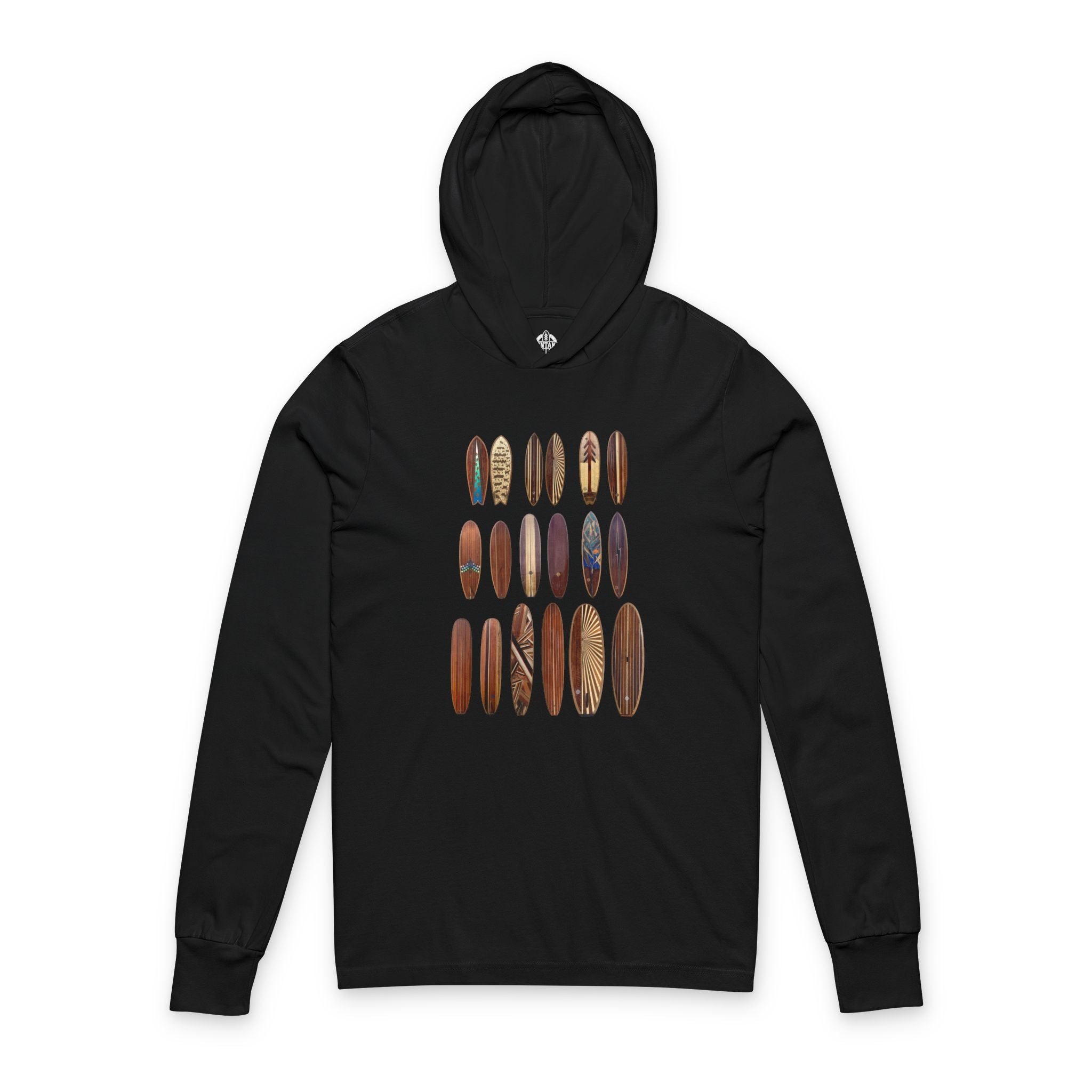 Ventana Wooden Surfboards Unisex - Cotton Long Sleeve Hooded T-Shirt