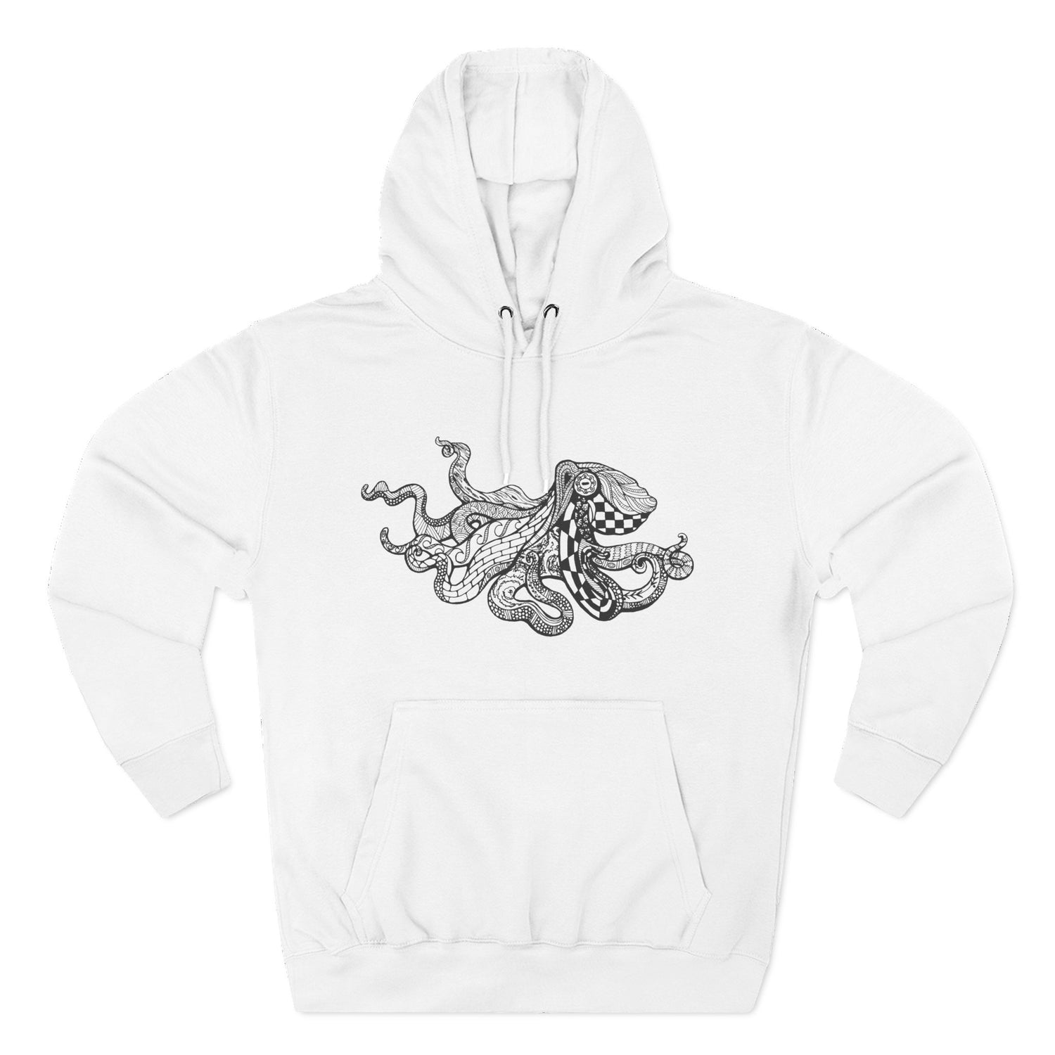 Ventangle Octopus Unisex - Pull-Over Cotton Blend Fleece Hoodie