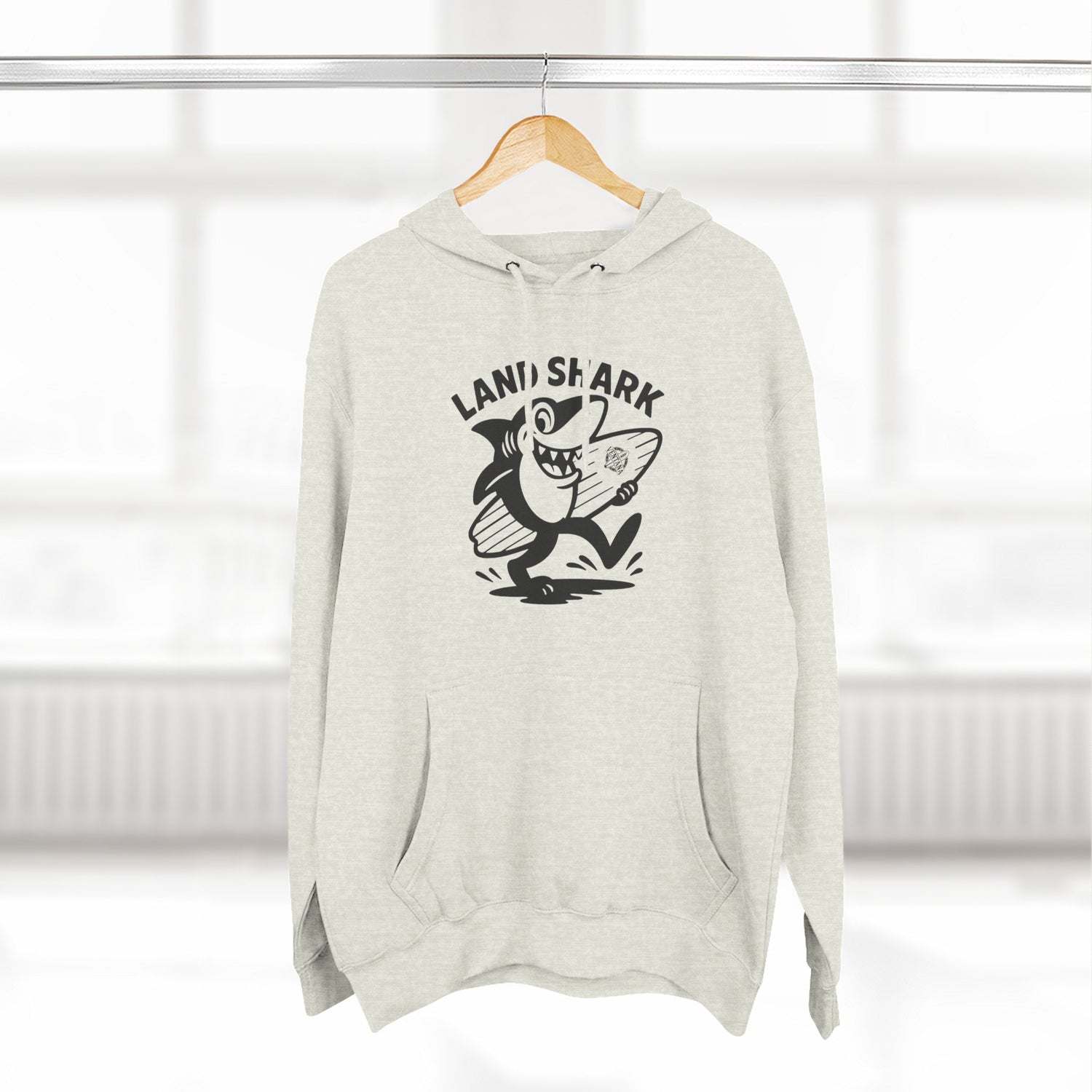 Land Shark Unisex - Pull-Over Cotton Blend Fleece Hoodie