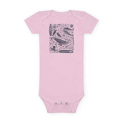 Ventana Marine Life by Lili Arnold - Baby Short Sleeve 100% Cotton Onesie