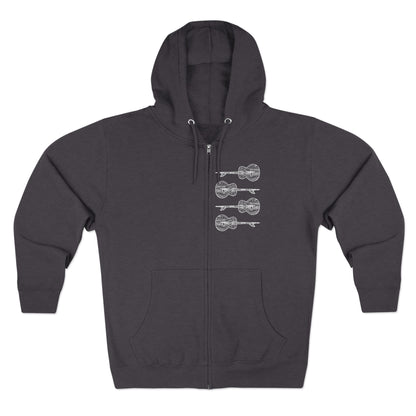 Ventana Santa Cruz Guitar Collab Unisex - Zip Cotton Blend Fleece Hoodie