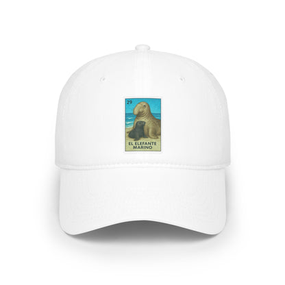 Elephant Seal Lotería Unisex - 100% Cotton Baseball Cap (El Elefante Marino)