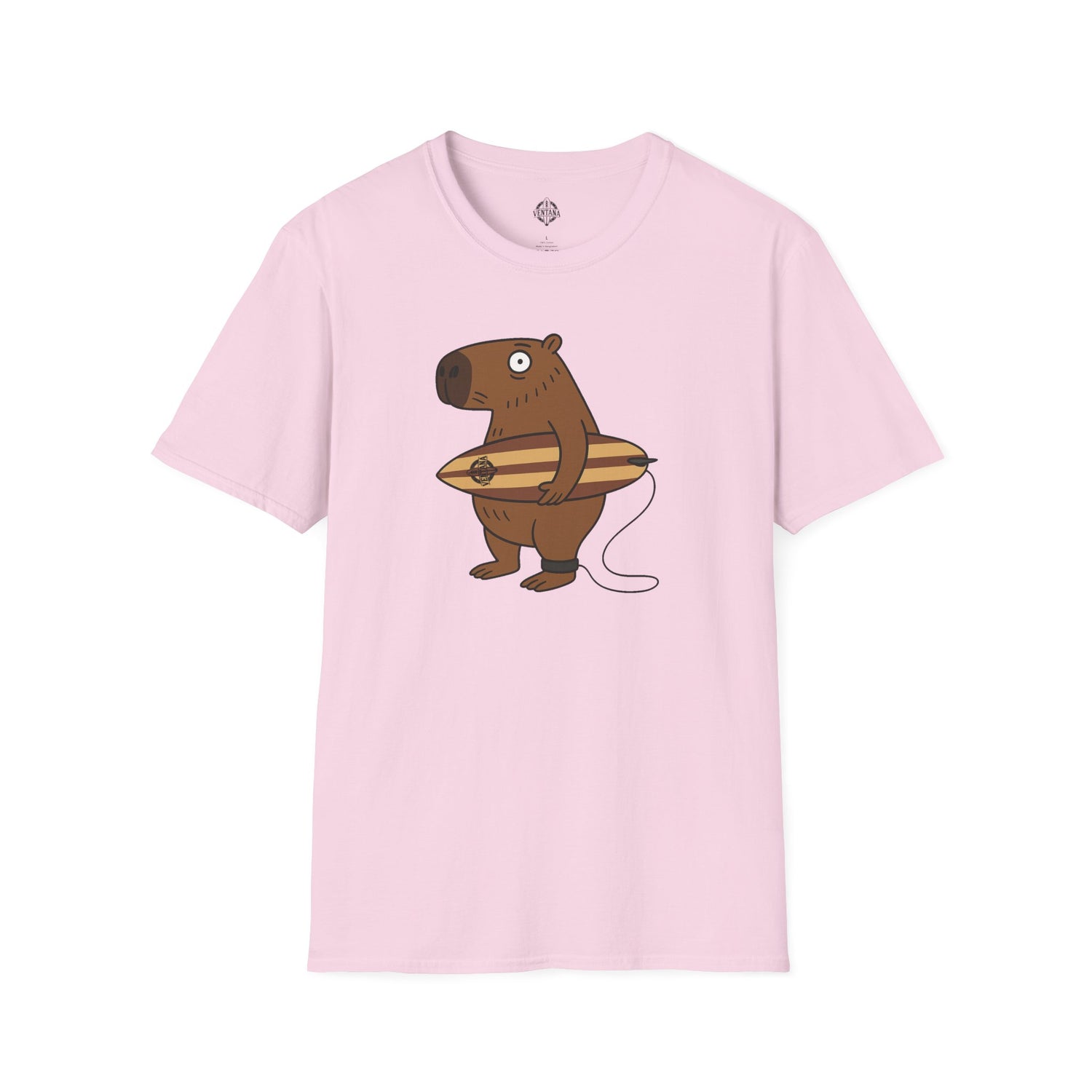 Capybara Surfer Unisex - Soft Style U.S. Cotton T-Shirt