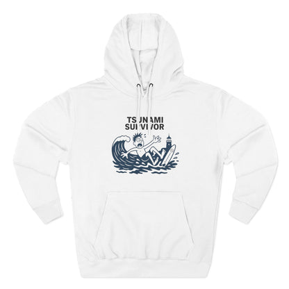 Tsunami Survivor Unisex - Pull-Over Cotton Blend Fleece Hoodie