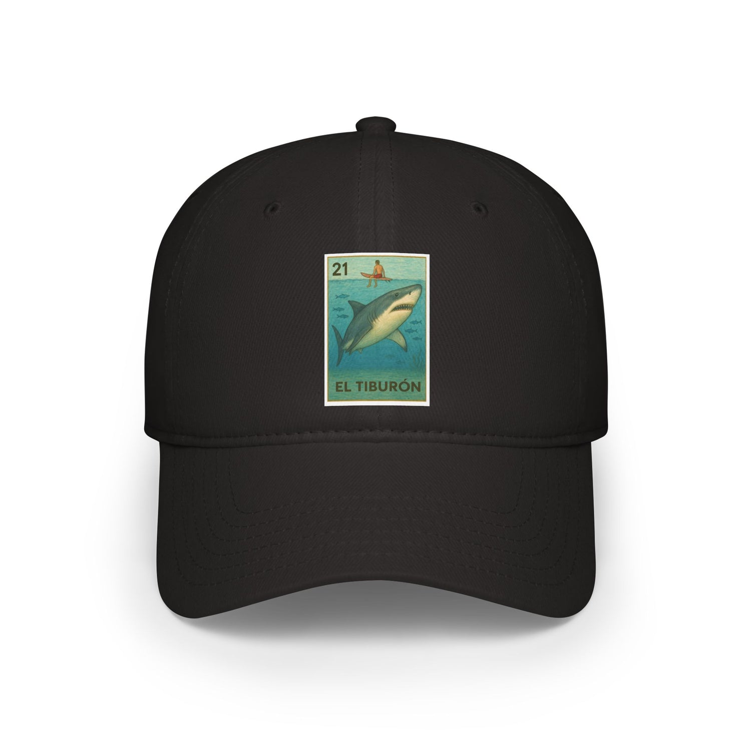 Shark Lotería Unisex - 100% Cotton Baseball Cap (El Tiburón)