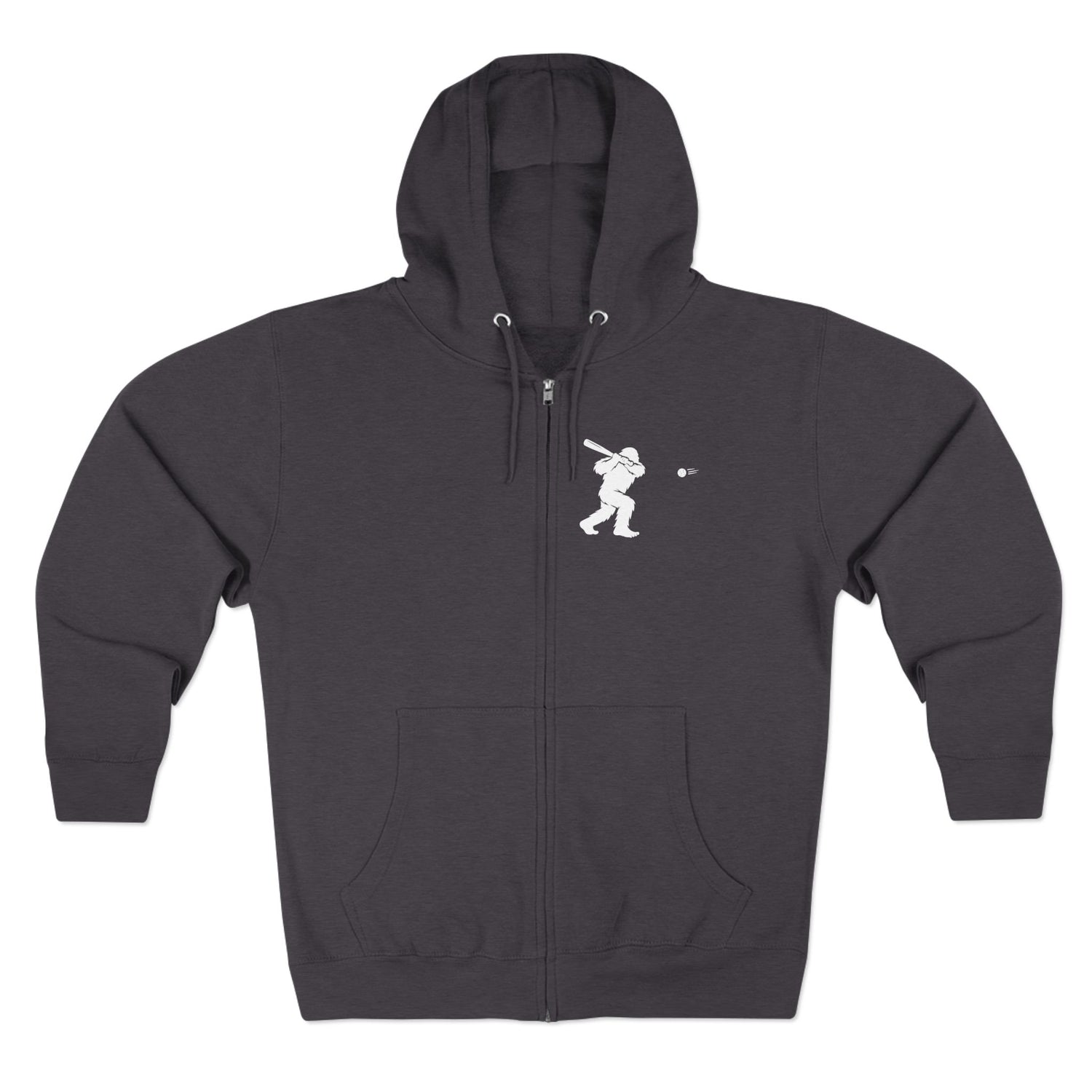 Ventana Sluggersquatch Unisex - Zip Cotton Blend Fleece Hoodie