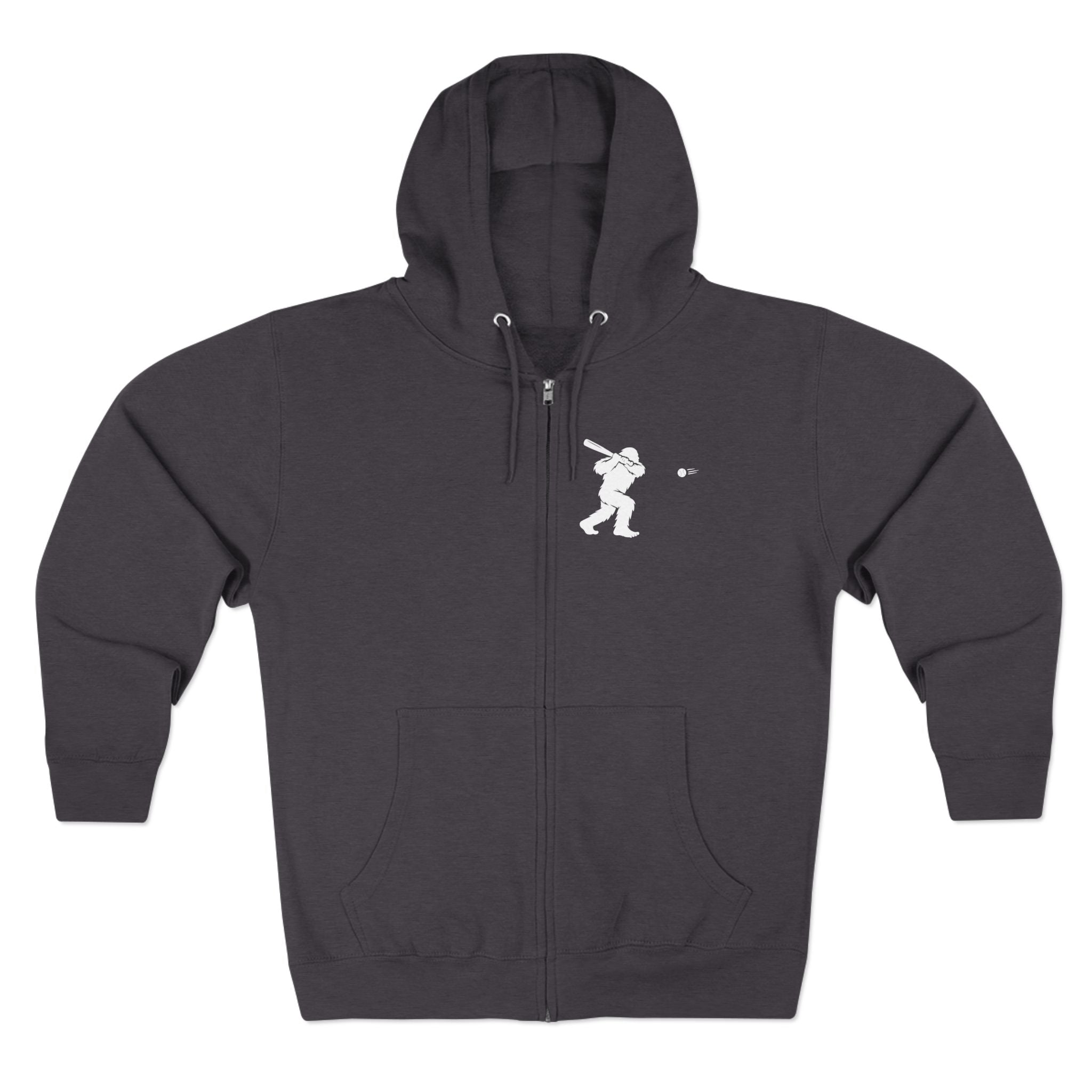 Ventana Sluggersquatch Unisex - Zip Cotton Blend Fleece Hoodie