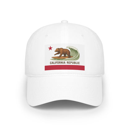 California Surfing Bear Flag Unisex - 100% Cotton Baseball Cap