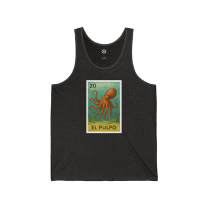 Octopus Lotería - Cotton Jersey Tank Top Unisex (El Pulpo)