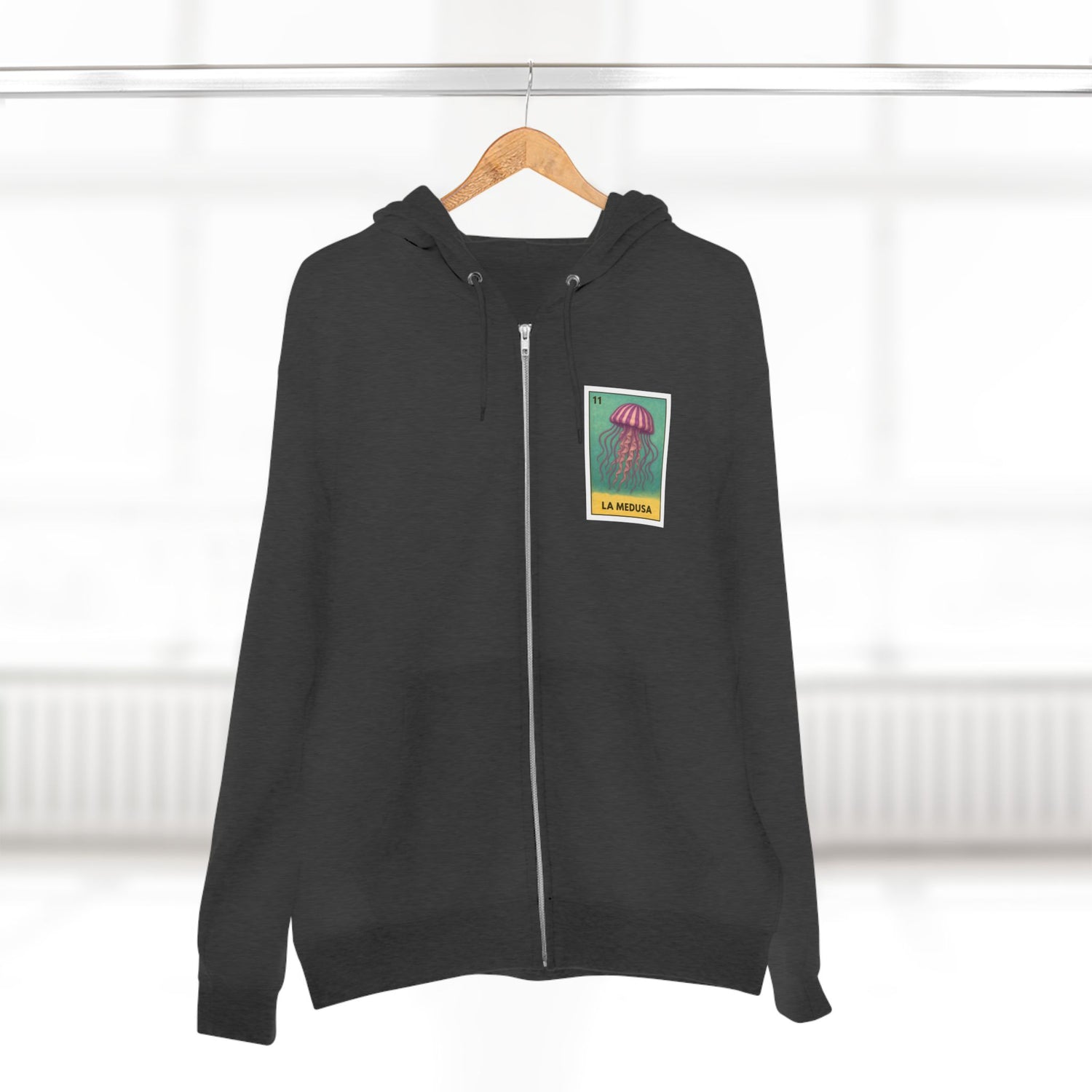 Sea Jelly Lotería Unisex - Zip Cotton Blend Fleece Hoodie (La Medusa)