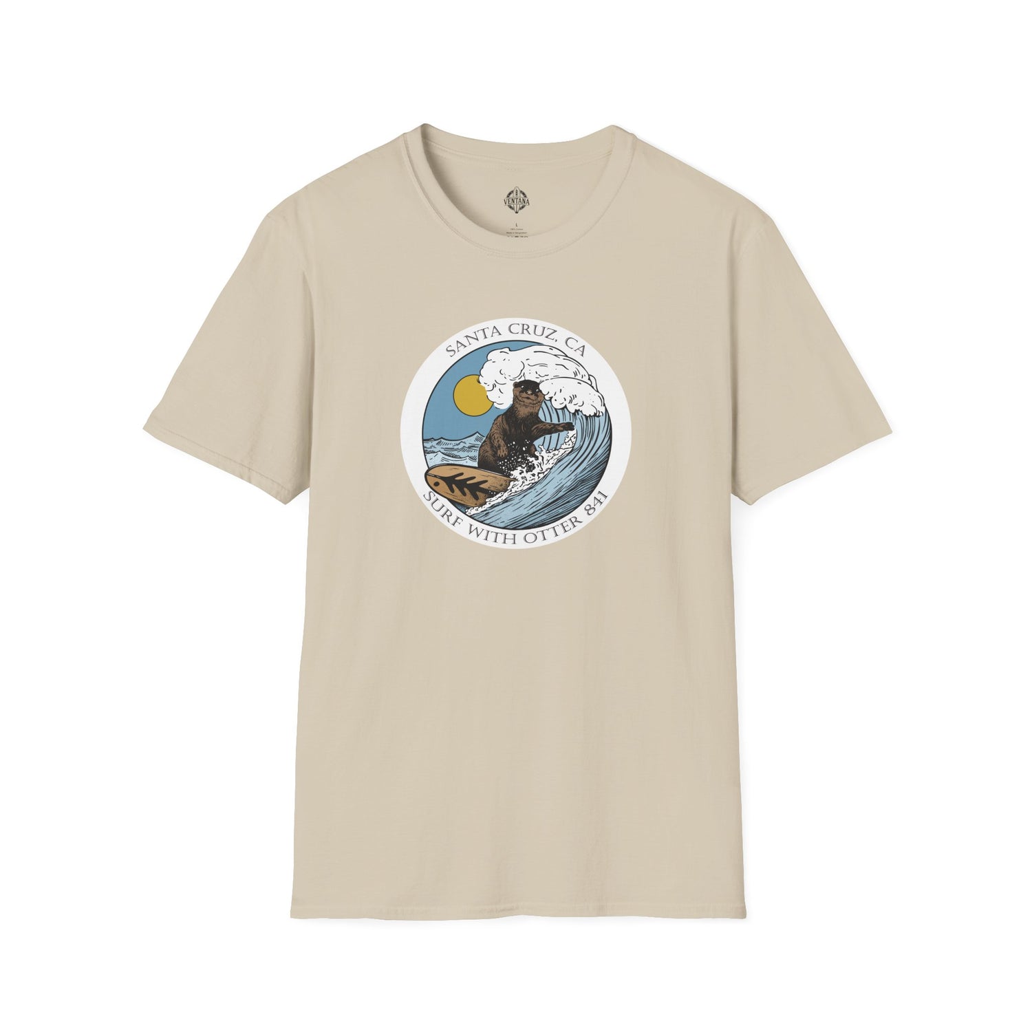 Surf with Otter 841 by Thiago Bianchini Unisex - Soft Style U.S. Cotton T-Shirt