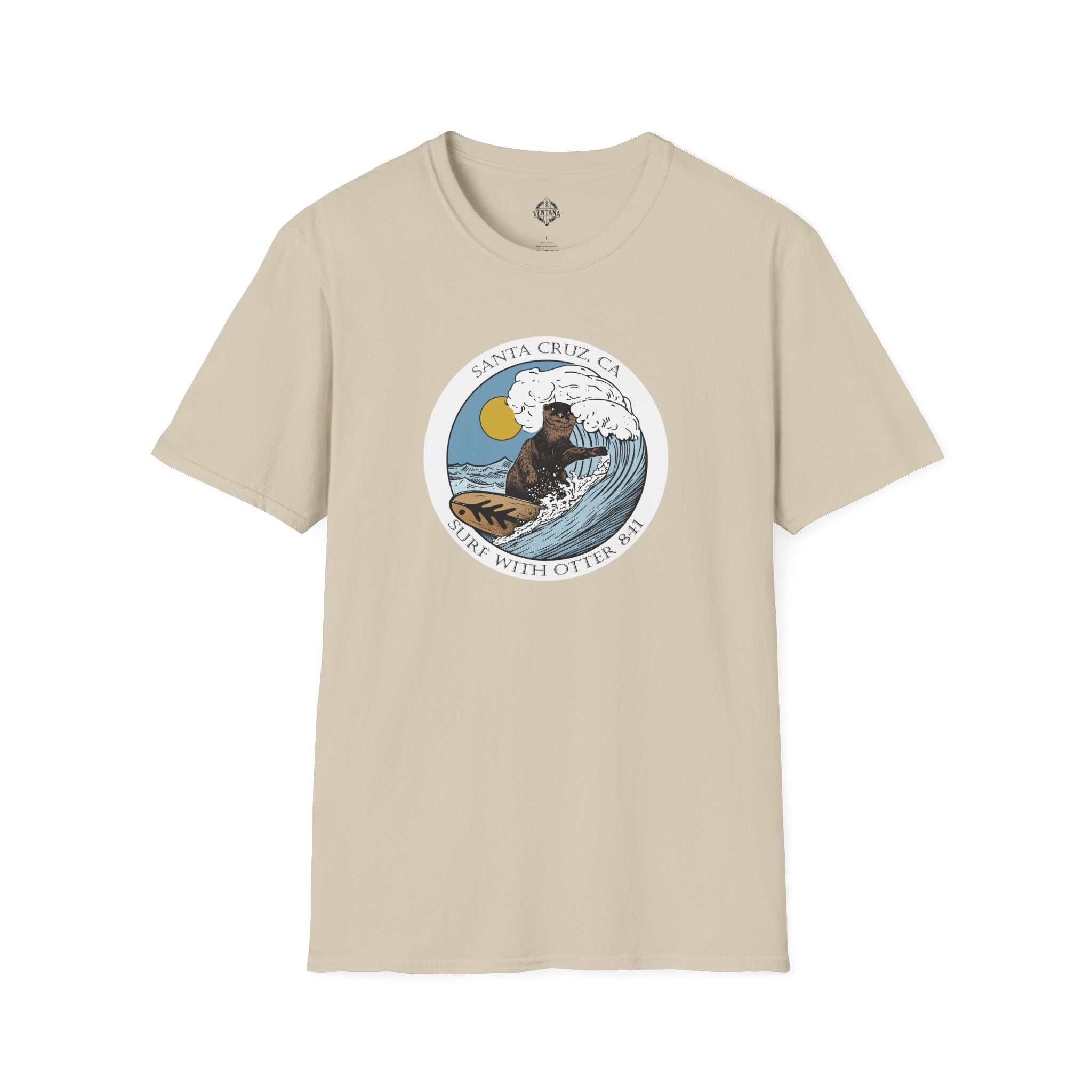 Surf with Otter 841 by Thiago Bianchini Unisex - Soft Style U.S. Cotton T-Shirt