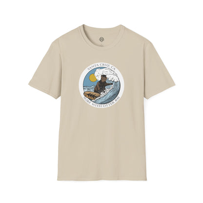 Surf with Otter 841 by Thiago Bianchini Unisex - Soft Style U.S. Cotton T-Shirt