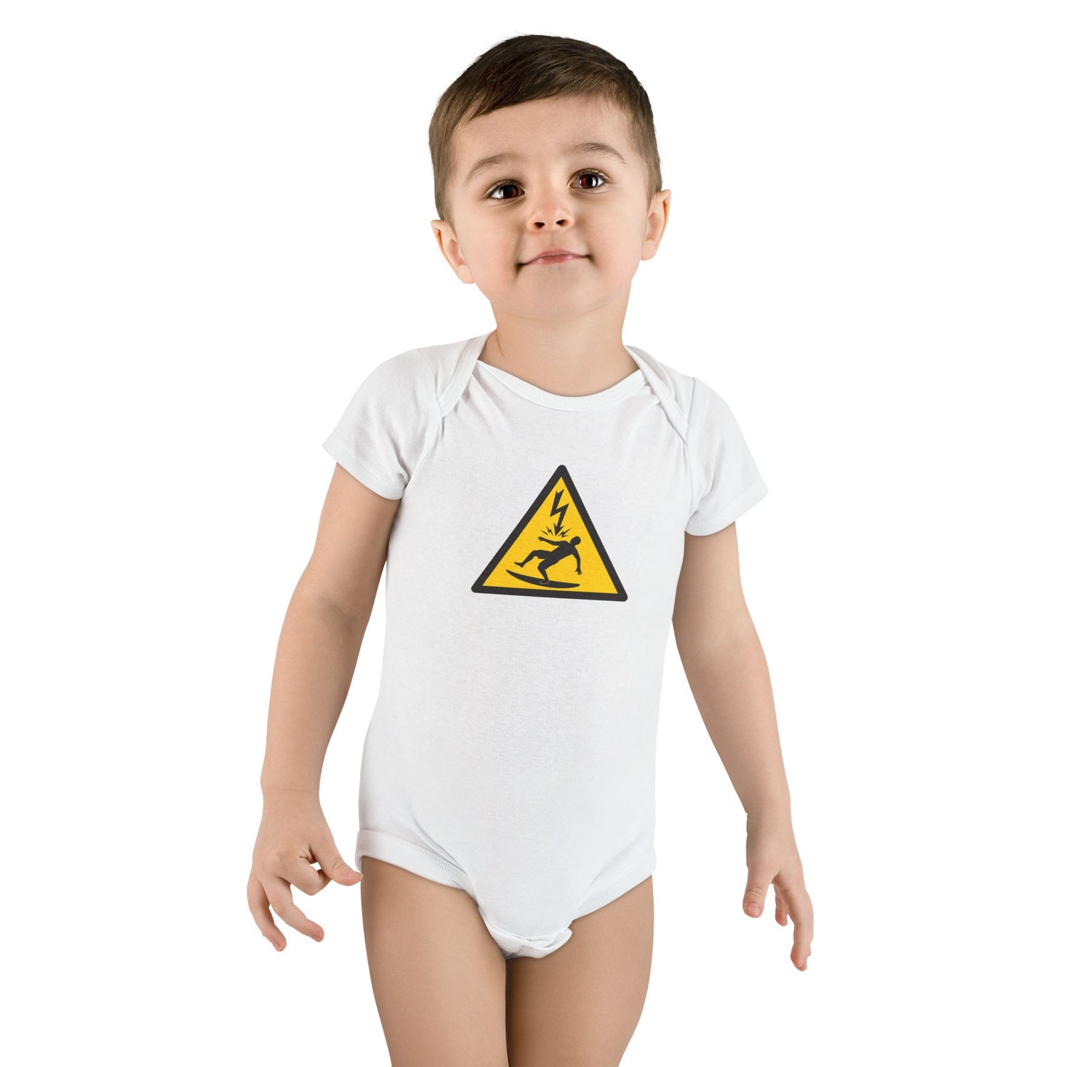 Electric Surfer - Baby Short Sleeve 100% Cotton Onesie