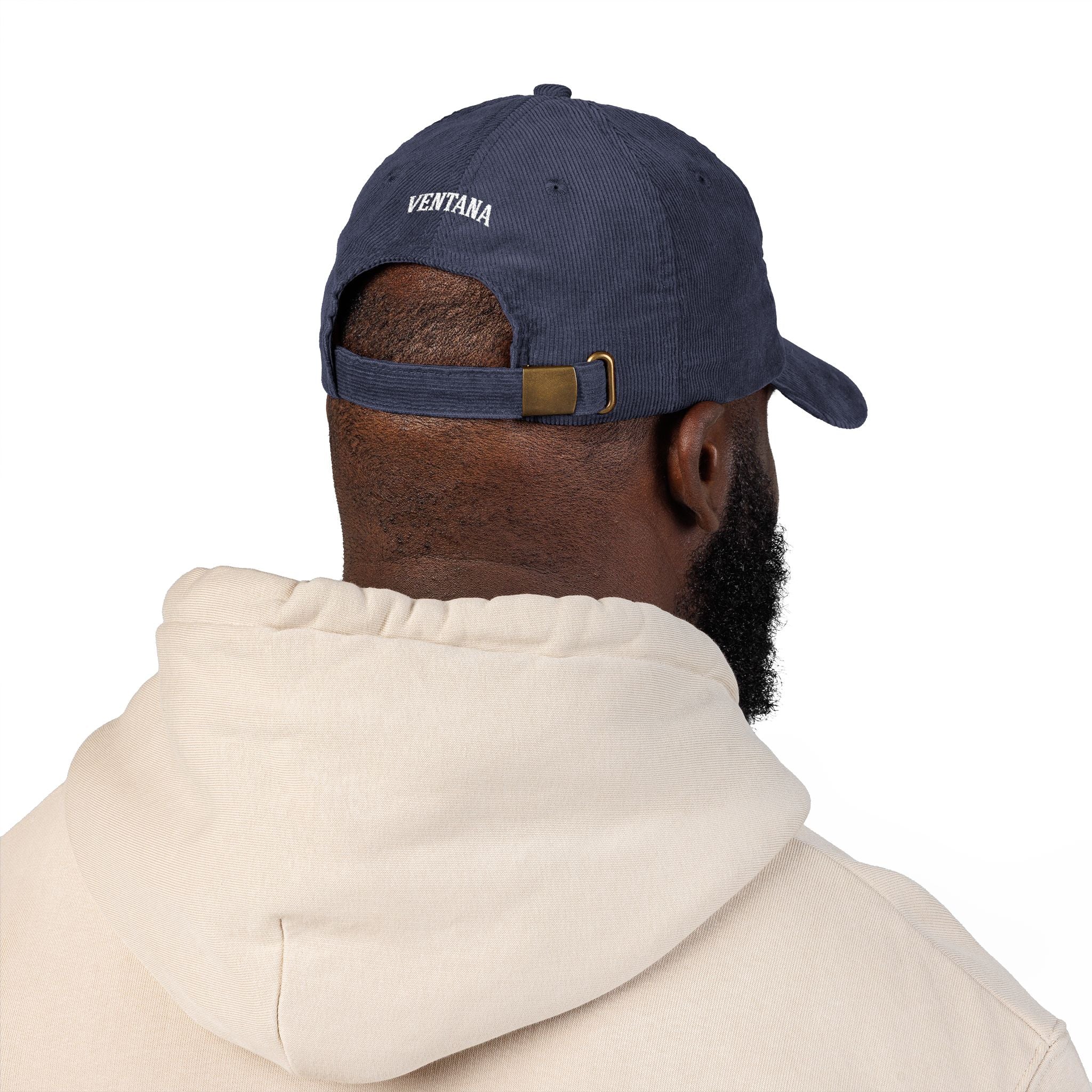 Ventana Three Board Embroidered Corduroy Cap - 100% Cotton
