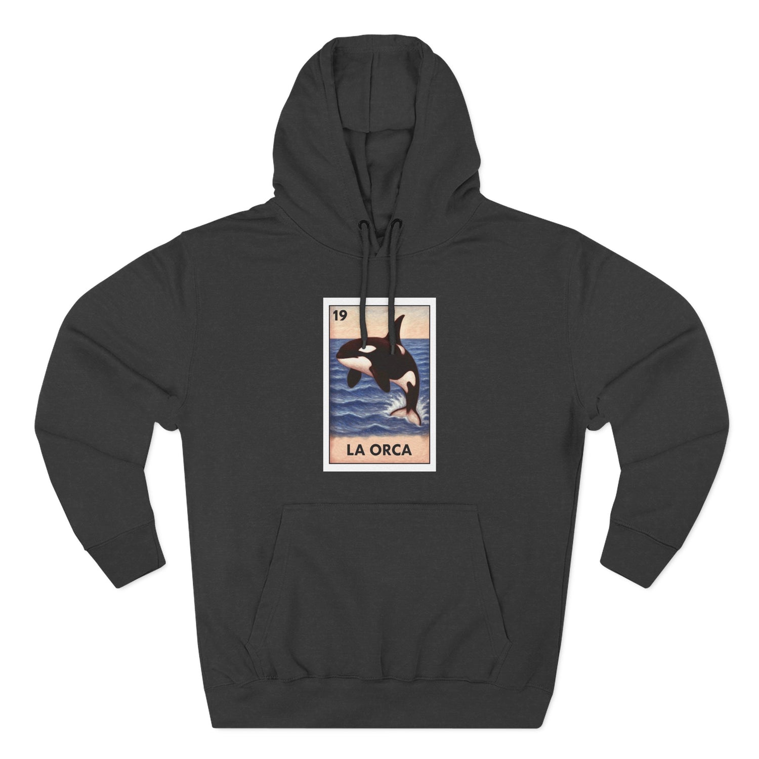 Orca Lotería Unisex - Pull-Over Cotton Blend Fleece Hoodie (La Orca)