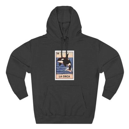 Orca Lotería Unisex - Pull-Over Cotton Blend Fleece Hoodie (La Orca)