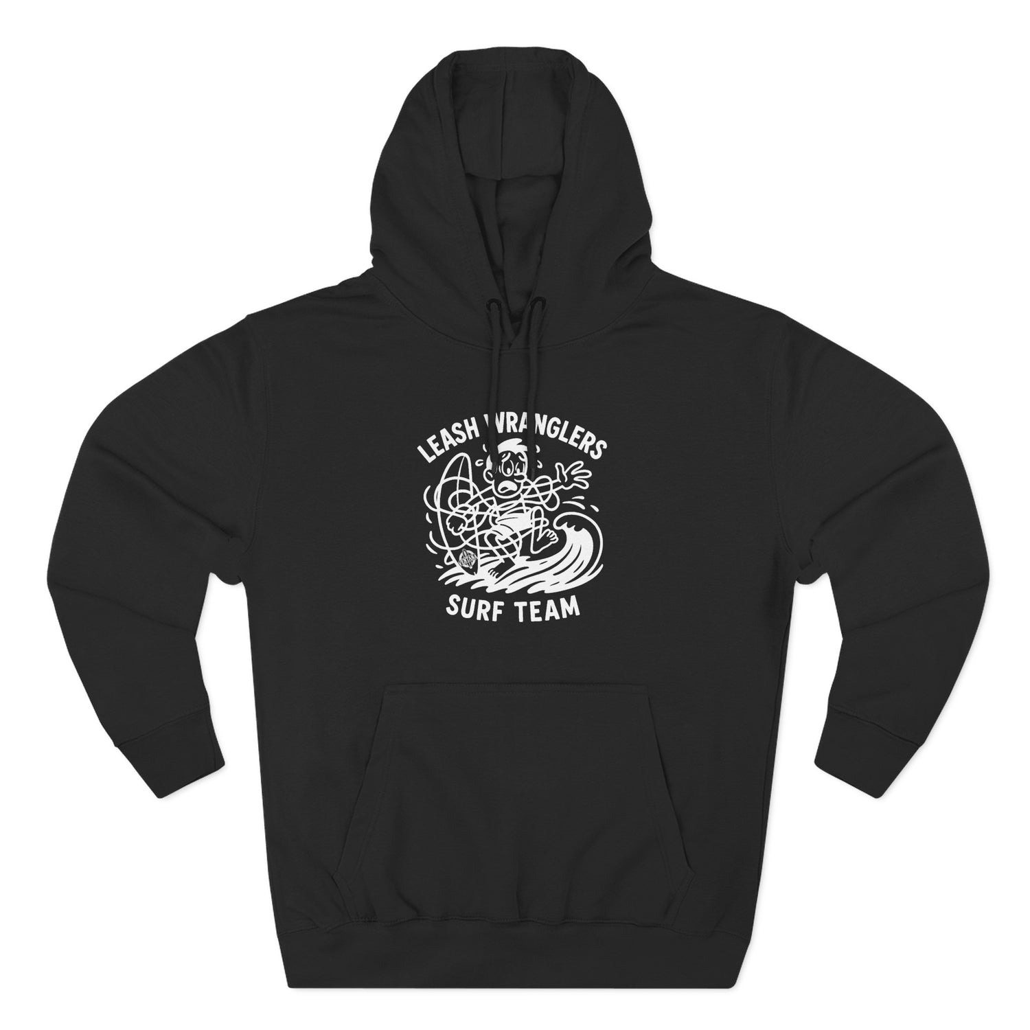 Leash Wranglers Surf Team Unisex - Pull-Over Cotton Blend Fleece Hoodie