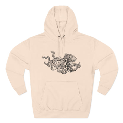 Ventangle Octopus Unisex - Pull-Over Cotton Blend Fleece Hoodie