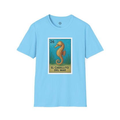 Seahorse Lotería Unisex - Soft Style U.S. Cotton T-Shirt (El Caballito del Mar)
