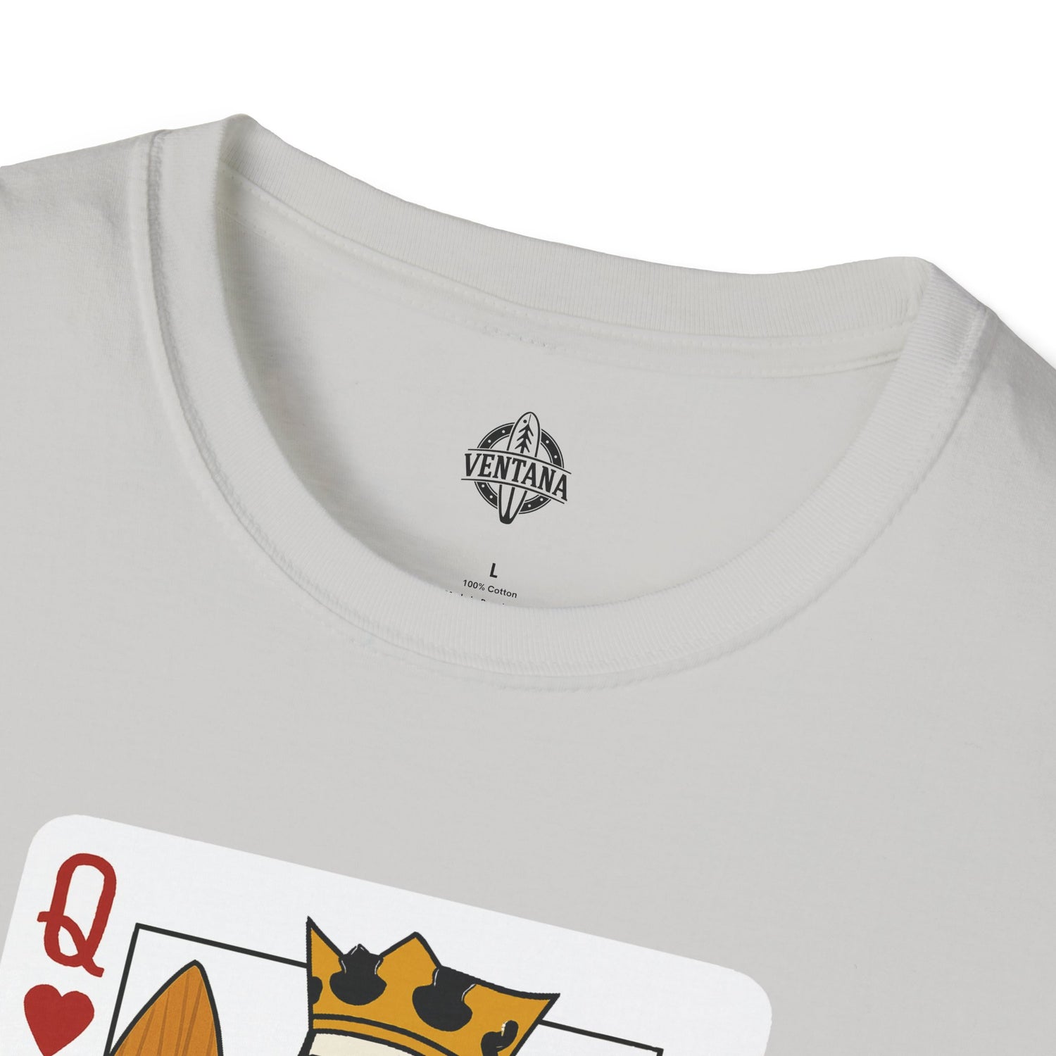 Queen of Hearts Surfer Unisex - U.S. Cotton T-Shirt