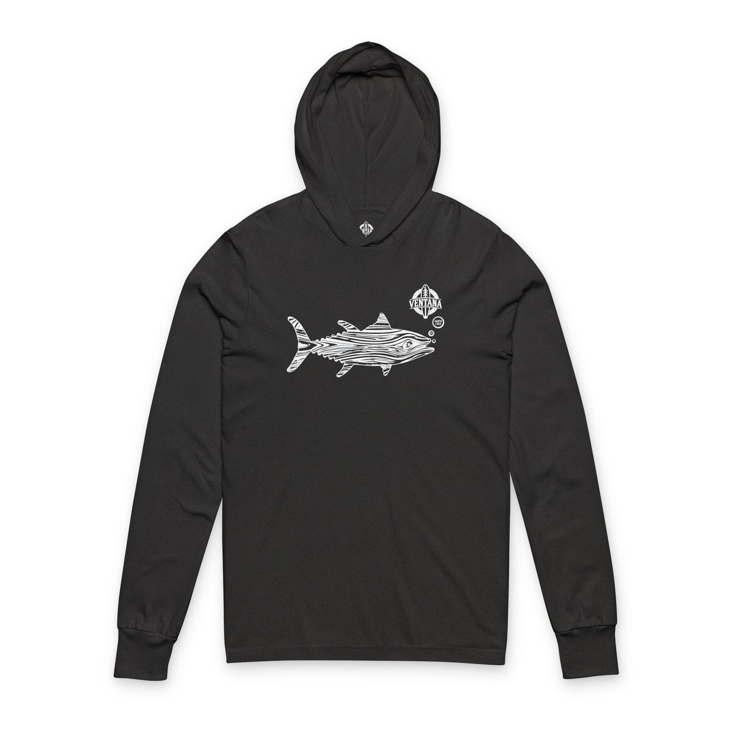Ventana Wooden Tuna Unisex - Cotton Long Sleeve Hooded T-Shirt