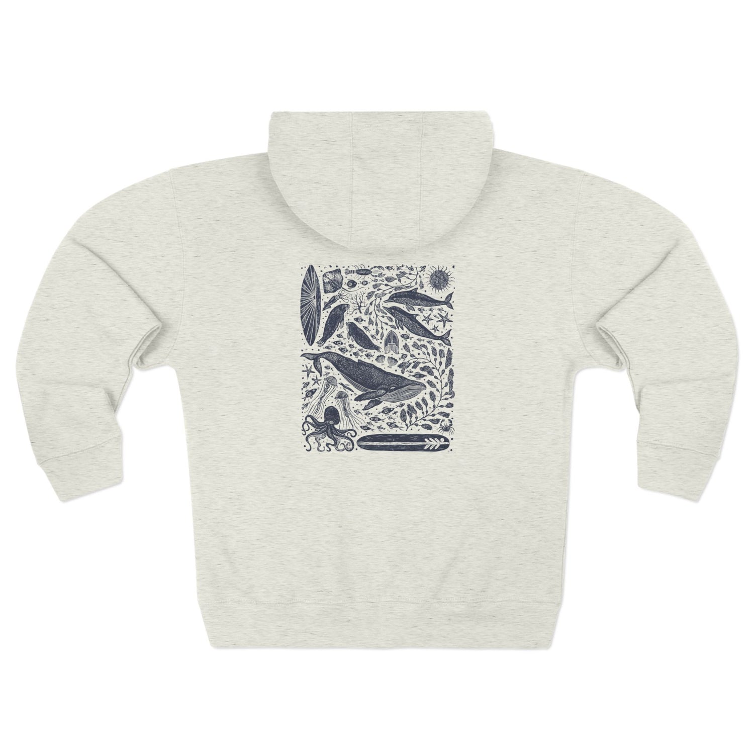 Ventana Marine Life by Lili Arnold Unisex - Zip Cotton Blend Fleece Hoodie