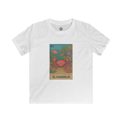 Crab Lotería Kids - Soft Style U.S. Cotton T-Shirt (El Cangrejo)