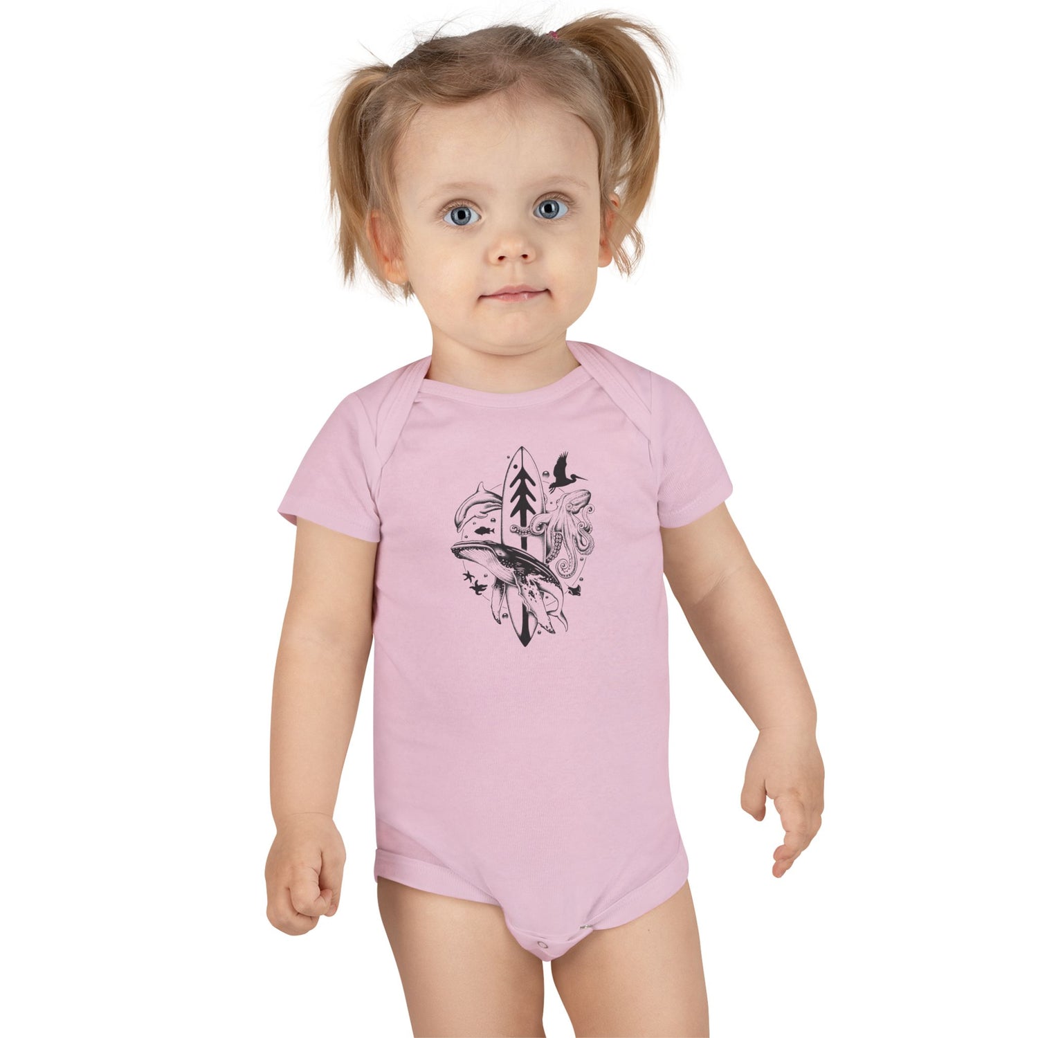 Ventana Monterey Bay by Thiago Bianchini - Baby Short Sleeve 100% Cotton Onesie