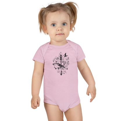 Ventana Monterey Bay by Thiago Bianchini - Baby Short Sleeve 100% Cotton Onesie