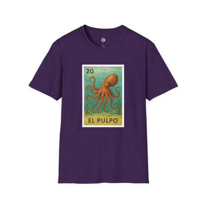 Octopus Lotería Unisex - Soft Style U.S. Cotton T-Shirt (El Pulpo)