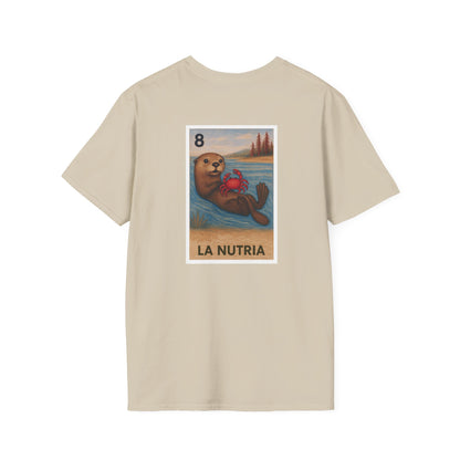 Sea Otter Lotería Unisex - Soft Style U.S. Cotton T-Shirt (La Nutria)