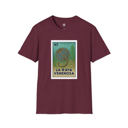 Stingray Lotería Unisex - Soft Style U.S. Cotton T-Shirt (La Raya Venenosa)