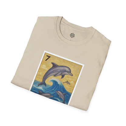 Dolphin Lotería Unisex - Soft Style U.S. Cotton T-Shirt (El Delfín)