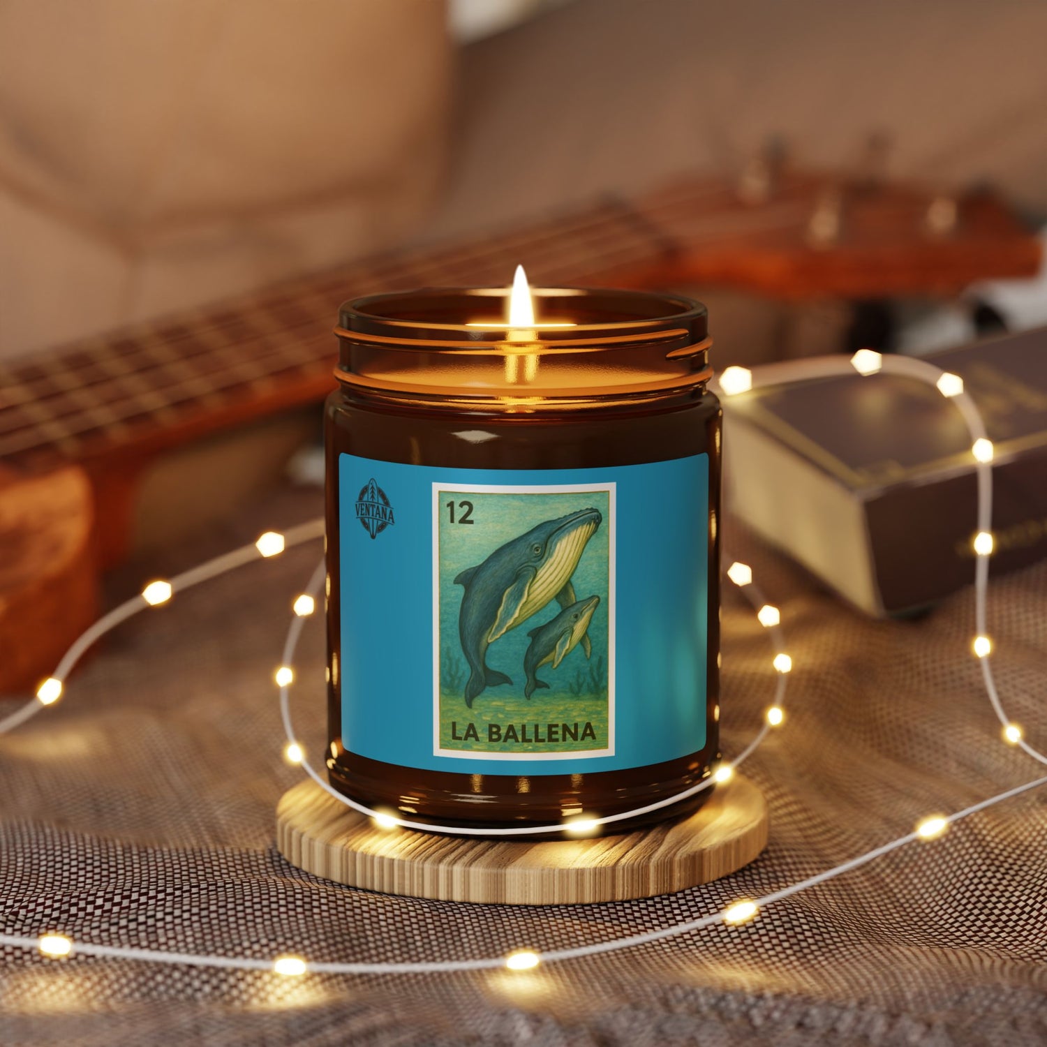 Whale Lotería - Scented Soy Candle (La Ballena)