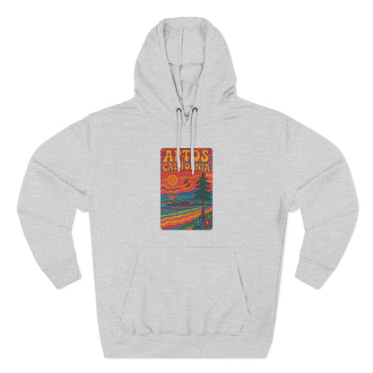Aptos California Psychedelic Unisex - Pull-Over Cotton Blend Fleece Hoodie