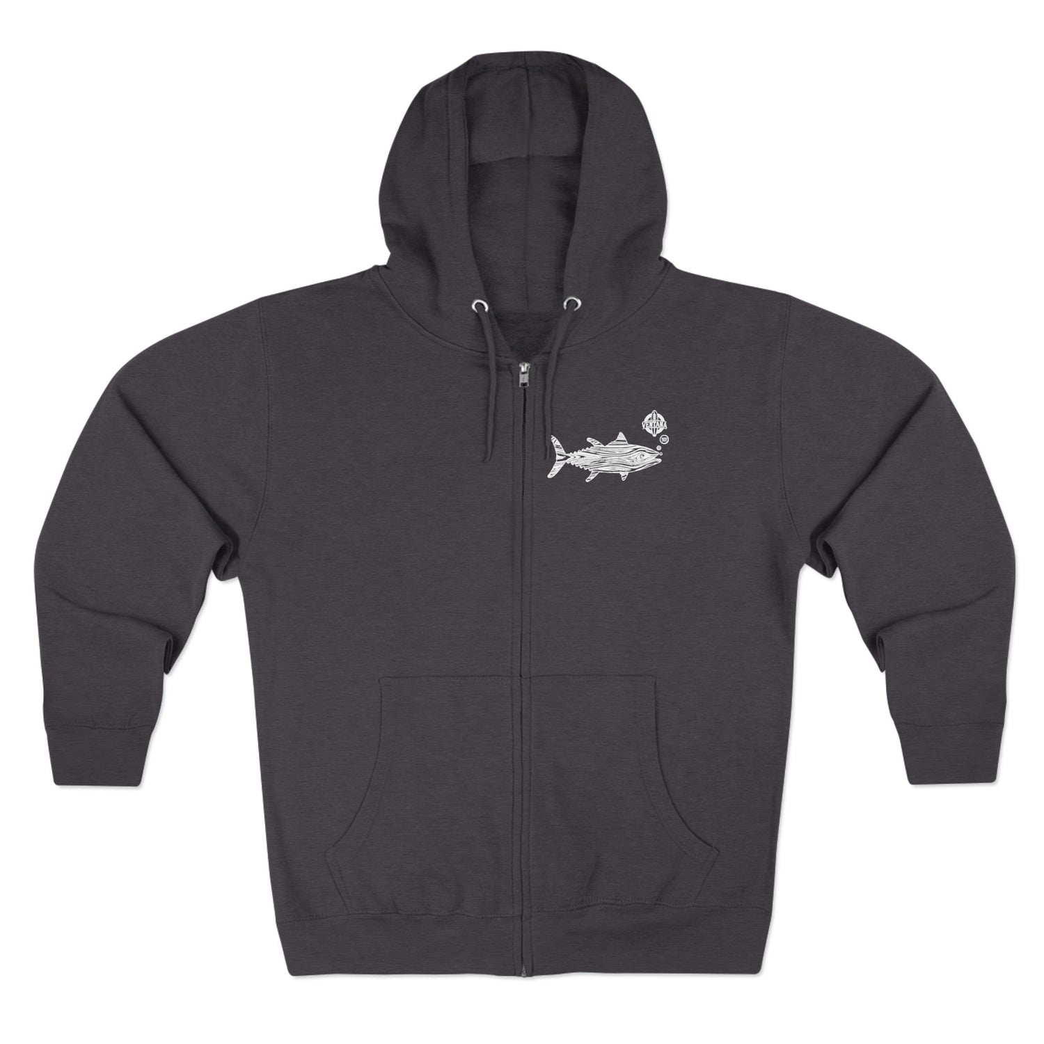 Ventana Wooden Tuna Unisex - Zip Cotton Blend Fleece Hoodie
