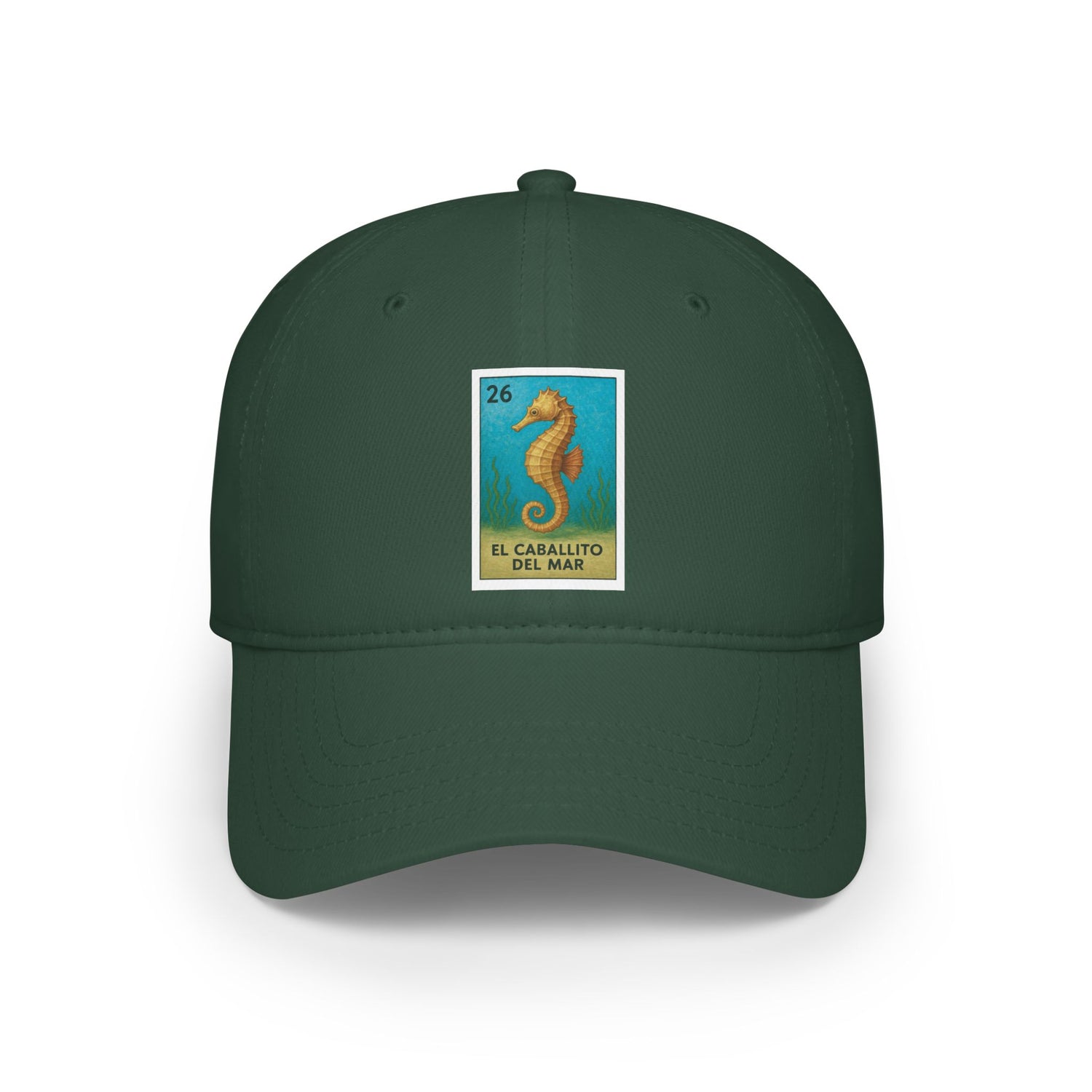 Seahorse Lotería Unisex - 100% Cotton Baseball Cap (El Caballito del Mar)