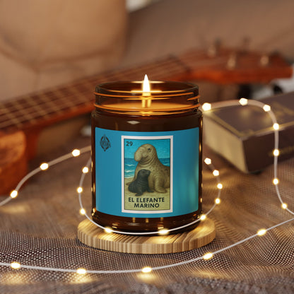 Elephant Seal Lotería - Scented Soy Candle (El Elefante Marino)