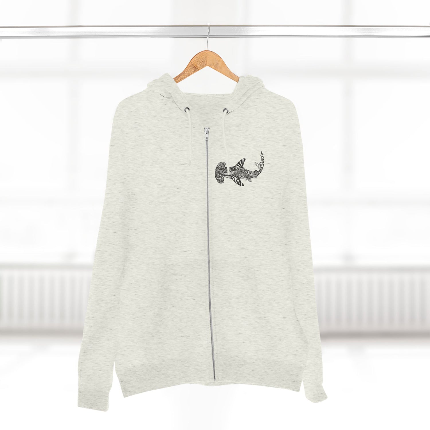 Ventangle Hammerhead Unisex - Zip Cotton Blend Fleece Hoodie